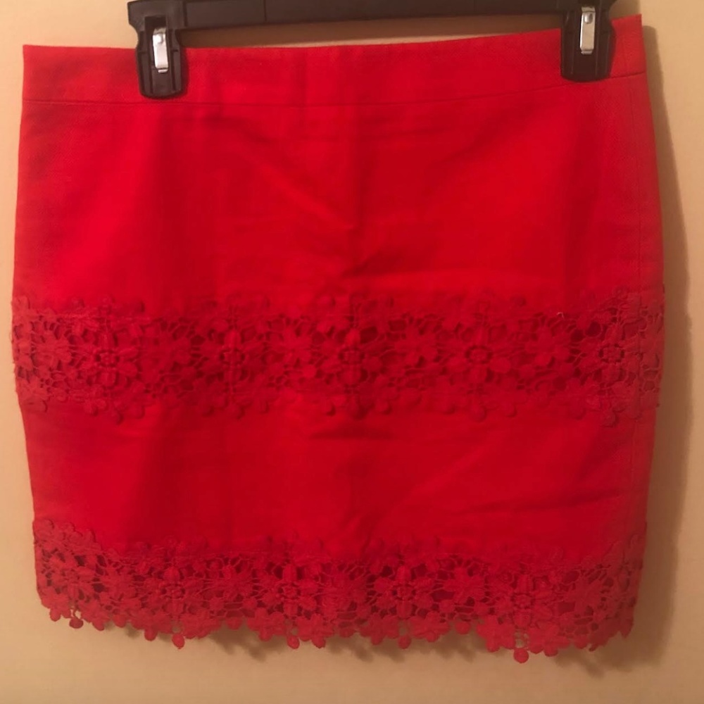 Red J.Crew Skirt